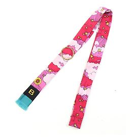 Bulgari Set Sciarpa e Anello BVLGARI, Rosa, % Seta, Sciarpa a Nastro, Charm per Borsa, -Pezzo Donna Rosa