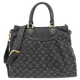 Borsa Louis Vuitton Monogram Denim Neo Cabby GM Nero
