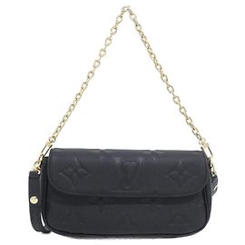 Louis Vuitton Monogram Empreinte Wallet on Chain Ivy Shoulder Bag Black
