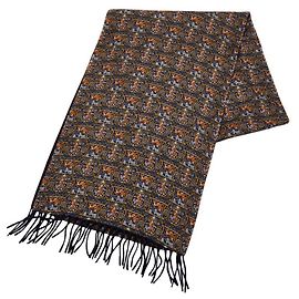 Sciarpa con stampa over size Salvatore Ferragamo in cashmere blu navy e multicolore per donne Multicolore