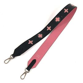 LOUIS VUITTON Schultergurt aus Leder mit Monogram Flower Stud-Logo für Damen - Schwarz Schwarz