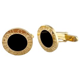 Bulgari Gemelli BVLGARI Onyx da uomo di seconda mano D'oro