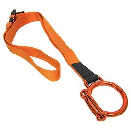 Sangle de cou en cuir nylon orange Prada Orange