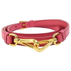 Prada Saffiano Shoulder Bag, Pink Leather, Replacement Strap, Women's, PRADA Pink