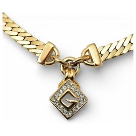 Collana GIVENCHY Choker G in strass dorato per donne D'oro