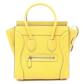 Céline Borsa Tote Celine Luggage Micro Shopper, Pelle, Donna, Giallo Giallo