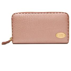 Fendi Selleria Women's Leather Long Wallet (fold) Pink Gold Pink