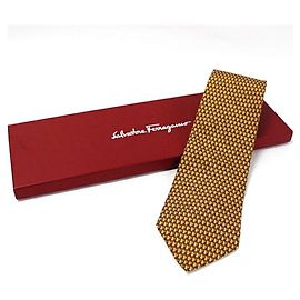 Corbata de seda Salvatore Ferragamo sin usar para hombre Castaño