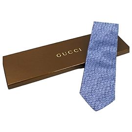Cravatta in seta per uomini GUCCI Blu