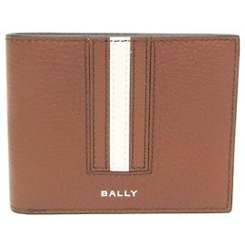 Bally Men's Leather Bill Wallet (fold) Brown Brown