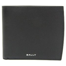Bally Men's Leather Bill Wallet (fold) Black Black