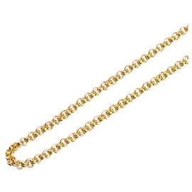 Collana con logo CD di Christian Dior in oro con strass per donne. D'oro