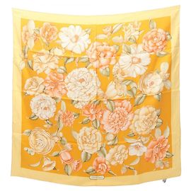 Bufanda de seda para mujer Salvatore Ferragamo en naranja multicolor Naranja
