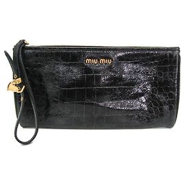 Damentasche aus Leder Miu Miu, Schwarz Schwarz
