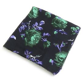 Sciarpa scialle in lana e seta Christian Dior nera verde viola da donna Nero