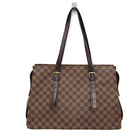Borsa a Spalla Chelsea Damier Donna Louis Vuitton Marrone, Ebano Marrone