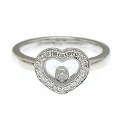 Anillo Corazón Happy Diamonds Chopard en Oro Blanco () Anillo de Banda de Diamante de Moda en Plata Plata