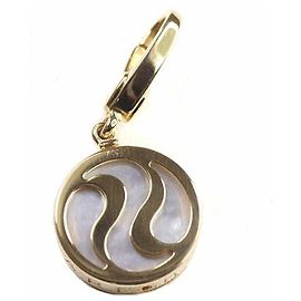 Bulgari BVLGARI Optical Charm Anhänger aus Perlmutt Weiß Gelb