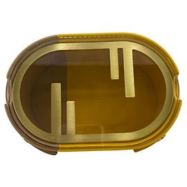 FENDI Orlock Oval Box, Home Object, Modern Yellow, Unisex Brown