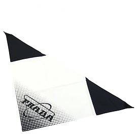 Cachecol Prada Muffler, Memorial Miyashita Park, Branco/Preto, % Algodão, Cachecol Triangular, Bandana, Feminino/Masculino, PRADA Preto