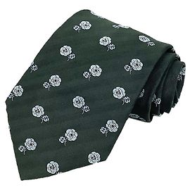 Gravata de seda Camélia Coco Mark para homens CHANEL em cinza Marrom