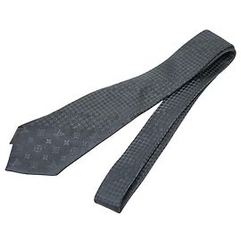Corbata de seda gris Monogram Lavatt Mix para hombre - LOUIS VUITTON Castaño