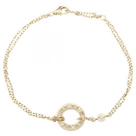 Bracciale Love Circle Cartier in oro giallo con diamanti, da donna, e trasparente Giallo