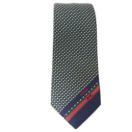 Corbata de seda GUCCI verde para hombres Verde