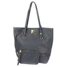 LOUIS VUITTON Borsa Tote Citadines PM Monogram Empreinte Pelle Nera a Spalla Nero