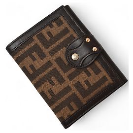 Fendi Wallet, fold, FENDI ZUCCA, Zucca Pattern, Brown Brown