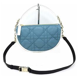Borsa Hobo Vibe Small DIOR VIBE in agnello Cannage blu S Nero