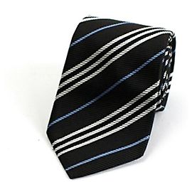 Corbata de seda a rayas BURBERRY BLACK LABEL para hombres Negro