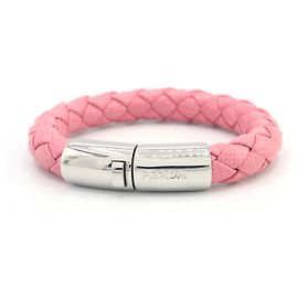 Pulseira Prada de couro rosa para mulheres Rosa