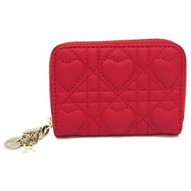 Damentasche aus Leder Lady Dior - Rote Farbe Rot