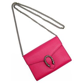 GUCCI Cartera de Cuero con Cadena Dionysus Rosa Mujer Rosa