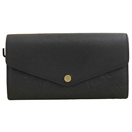 Cartera Larga Sarah Monogram Empreinte Louis Vuitton Negra Negro