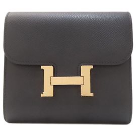 Hermès Constance Compact Gold Hardware Coin Case Epson Women's HERMES Black
