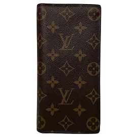 Portafoglio Lungo Brazza Monogramma Louis Vuitton per Uomini e Donne Marrone