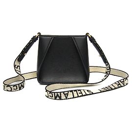 Stella Mc Cartney Borsa a spalla Mini Stella Logo da donna in poliestere ed elastan nera di Stella McCartney Nero