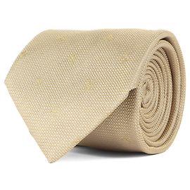 Corbata de seda Monogram Louis Vuitton dorada para hombres, Dorado