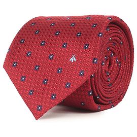 GUCCI Flower Monogram Silk Tie, Red, Size: x , Men's, Red