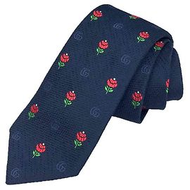 Cravatta Gucci GG floreale blu navy da uomo Blu navy