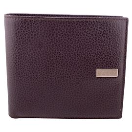 BALLY Portafoglio pieghevole in pelle marrone per uomo Marrone