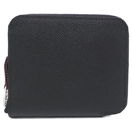 Hermes Hermès EN LIBERTE Silk in Compact Wallet Black