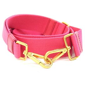 Alça de ombro de lona rosa Prada para mulheres PRADA Rosa