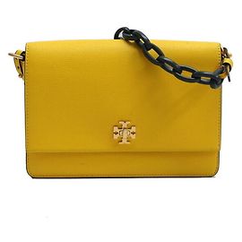 Borsa a Spalla Kira Chain Tory Burch Gialla Verde