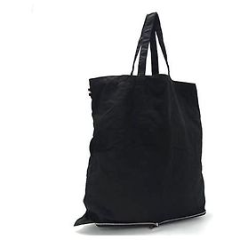 Borsa Tote Eco BALLY in Nylon Nero e Pelle per Uomini e Donne Nero
