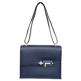 Hermès Borsa a spalla in pelle Epsom da donna Hermes Verrou blu navy Blu navy