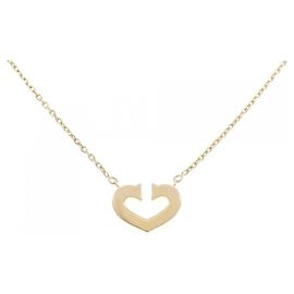 Collar C Corazón Cartier Amarillo