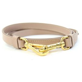 Prada Pink Beige Leather Shoulder Strap Replacement for Women's Bag Pink